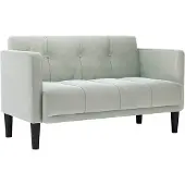 vidaXL Loveseat soffa ljusgrå 111 cm sammet