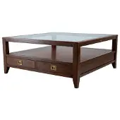 Newport Martino soffbord glasskiva noble brown