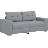vidaXL Loveseat soffa ljusgrå 180x77x82 cm tyg