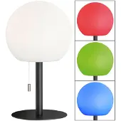 FH Lighting LED-batteribordslampa Trivento, sandsvart dimbar, Svart, Vardagsrum / matsal, Metall, Modern
