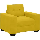 vidaXL Soffstol gul 100x78x80 cm sammet