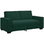 vidaXL Soffa 2-sits mörkgrön 140 cm sammet