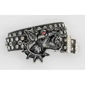 Broken Promises Big Bark Rhinestone Bälte black Storlek 32