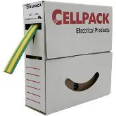 Cellpack 204311 Krympslang utan lim Grön, Gul 12 mm 4 mm Krympförhållande:3:1 8 m