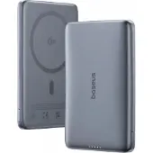 Baseus PicoGo AM41 Ultratunn Qi2 magnetisk powerbank 10000mAh - 27W - grå