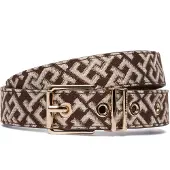 Tommy Hilfiger Jacquard Double Keeper Square Buckle Belt