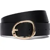 Tommy Hilfiger Sculpted Buckle Leather Belt