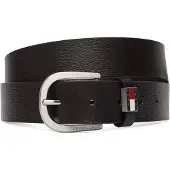 Tommy Hilfiger Tommy Jeans Ryan Logo Plaque Leather Belt