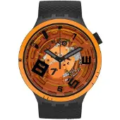 Swatch Planet Series Kvartsverk Explosiv Energi Ihålig Färgblock Vattentät Stor Urtavla Unisex Klockor Orange SB01B127 SB01B127 black