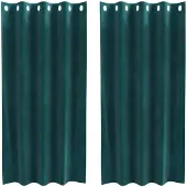 vidaXL Gardiner Mörkgrön Polyester 140 x 175 cm Gardiner Rektangulär