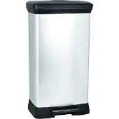 Curver pedalhink silver-svart 50 liters papperskorg