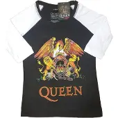 Ginza.se Queen: Ladies Raglan T-Shirt/Classic Crest (Black & White) (XXXX-Large)