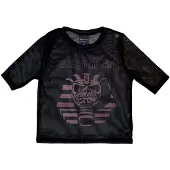 Ginza.se Iron Maiden: Ladies Crop Top/Powerslave Mummy (Black) (Mesh) (X-Small)