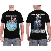 Ginza.se Iron Maiden: Unisex T-Shirt/England 2014 Tour (Black) (Back Print) (Medium)
