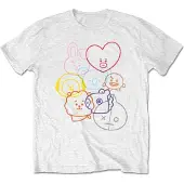 Ginza.se BT21: Unisex T-Shirt/Faces (White) (Medium)