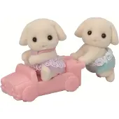 Sylvanian Families - Flora Rabbit Twins - 5737 - - One Size - Leksaksfigur