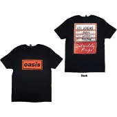 Ginza.se Oasis: Unisex T-Shirt/Definitely Maybe AAA Pass (Black) (Back Print) (X-Large)