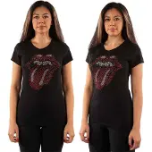 Ginza.se The Rolling Stones: Ladies T-Shirt/Classic Tongue (Black) (Embellished) (Medium)