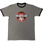 Ginza.se Van Halen: Unisex Ringer T-Shirt/Circle Logo (Grey & Black) (XX-Large)