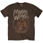 Ginza.se Muddy Waters: Unisex T-Shirt/Father of Chicago Blues (Brown) (Small)