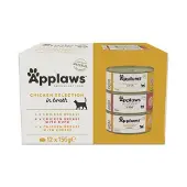Applaws Flerpack Kycklingurval I Buljong 12x156g Våtfoder För Katt
