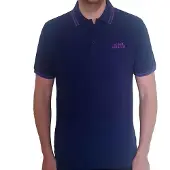 Ginza.se Black Sabbath: Unisex Polo Shirt/Wavy Logo (Navy Blue) (Small)