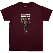Ginza.se Monty Python: Unisex T-Shirt/My Brain Hurts (Maroon Red) (XX-Large)