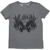 Ginza.se Def Leppard: Ladies T-Shirt/Tribal Skull (Grey) (Medium)