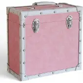 Ginza.se Pink Cloth: LP Record Storage Carry Case Pink Fabric