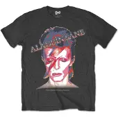 Ginza.se David Bowie: Unisex T-Shirt/Aladdin Sane (Charcoal Grey) (Small)