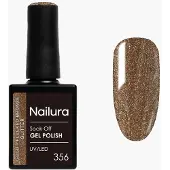 Ginza.se Nailura - Gel Polish 356 - Gold Flecked Bronze Glitter - 10 ml