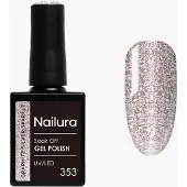 Nailura - Gel Polish 353 - Graphite Silver Sparkle - 10 ml