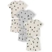 MINOTI Pyjamas kräm / gråmelerad / off-white