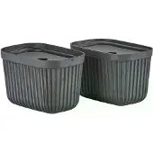 Zone Denmark förvaringslådor 2 st Pulp 15x23x15 cm Black 31770