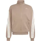 Adidas Sportsweatjacka 'AK' mörkbeige / vit