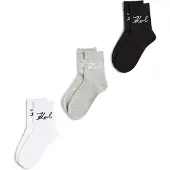 Karl Lagerfeld Sockor ljusgrå / svart / vit