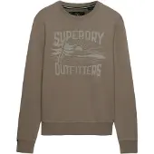 Superdry för män. M2014495A Retro Outdoor Sweatshirt taupe (L), Casual, Bomull