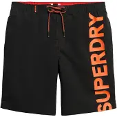 Superdry för män. M3010238A Klassisk svart baddräkt (M), Strandkläder, Återvunnen polyester, Hållbar