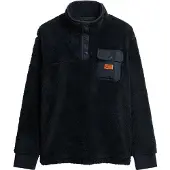 Superdry för män. M2014258A Pullover High Pile Fleece Half Zip navy (XXL), Casual, Polyester, Marino