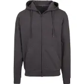 Build Your Brand Terry Sweatshirt Med Dragkedja