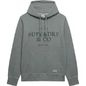 Superdry för män. M2014538A Huvtröja 1954 Company Relaxed, grå (M), Casual, Bomull