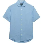 Superdry för män. M4011104A Skjorta Riviera ljusblå (XXL), Casual, Lino, Kort ärm