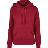 Build Your Brand Basic Hoodie Röd XL Kvinna
