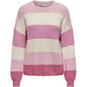 ONLY Tröja 'ONLAtia' ljusbeige / rosa / eosin