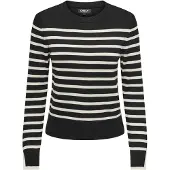 ONLY Tröja 'ONLKalana' svart / vit