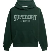 Superdry för kvinnor. W2012430A Athletic Essentials Relaxed grön sweatshirt (XS), Casual, Bomull