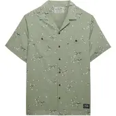 Superdry för män. M4011130A Grön tryckt skjorta (L), Casual, Bomull, Kort ärm