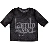 Ginza.se Lamb Of God: Ladies Crop Top/Logo (Black) (Mesh) (X-Small)