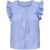 ONLY Blus 'Amanda' blå / vit