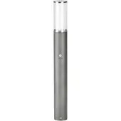 ALBERT LEUCHTEN Fullbordad pollare Elvio med rörelsesensor ELVIO, Aluminium / grå / zink, Rostfritt stål, Modern